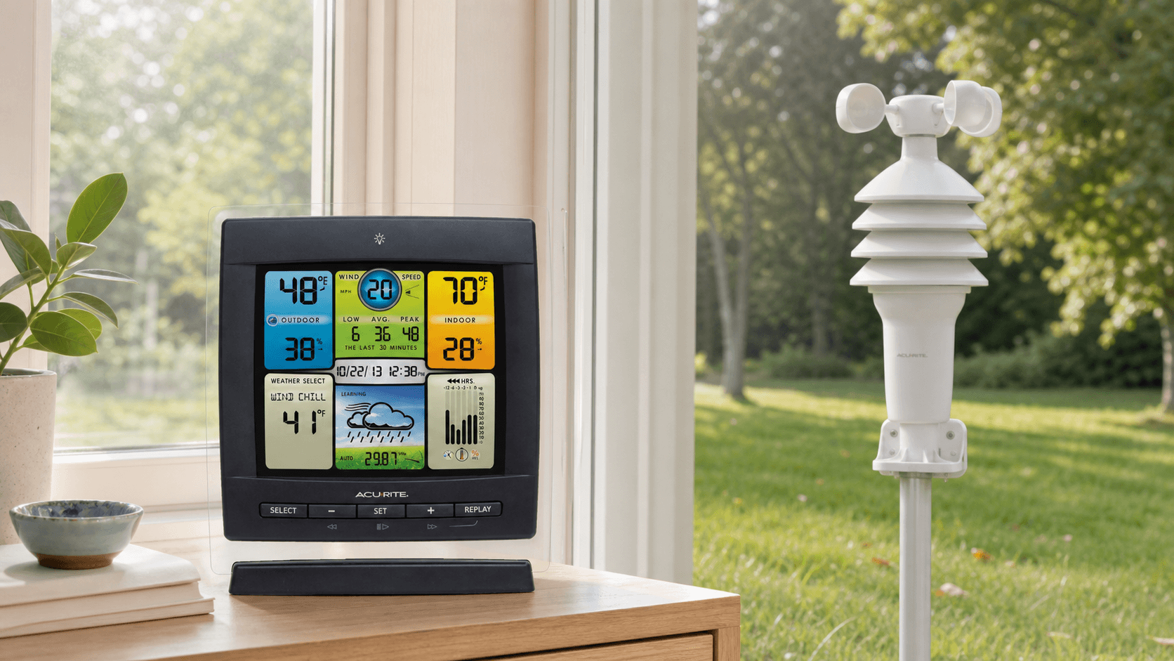 AcuRite Notos 06008M sensor with 00589MCB light-theme display