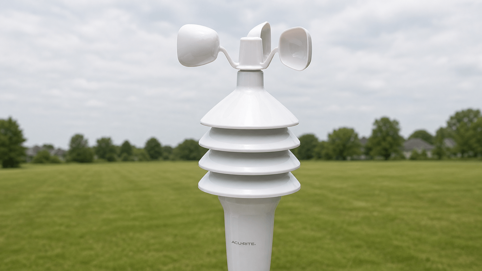 Exact AcuRite Notos 06008M sensor in an open grass field