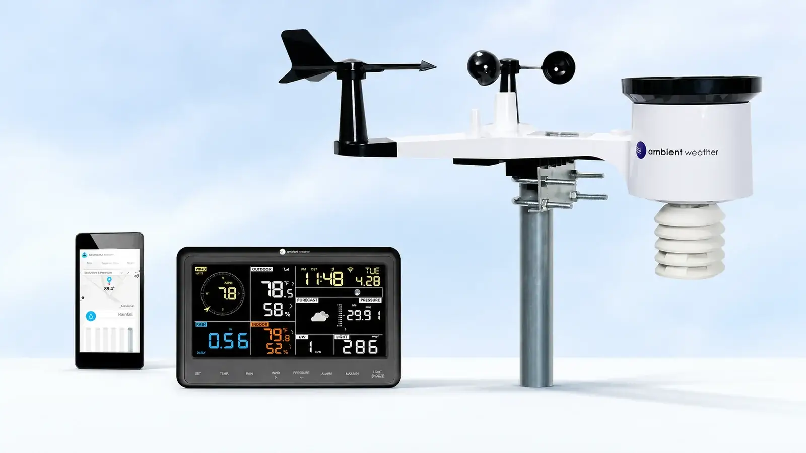 Exact Ambient Weather WS-2902D Osprey array and compact color console